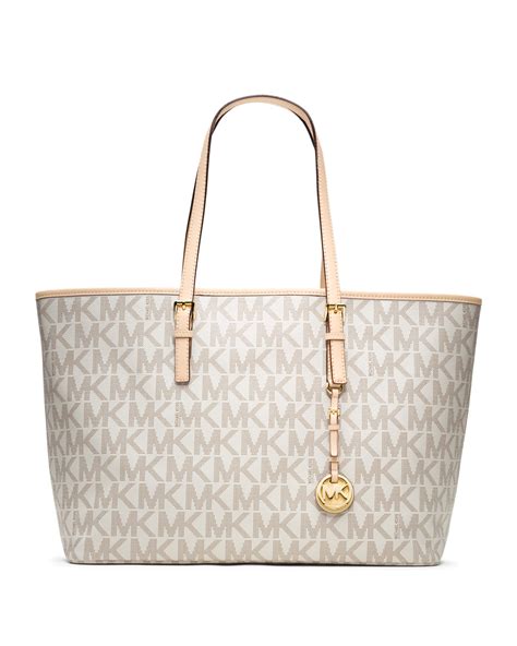 michael kors large white backpack|white Michael Kors tote bag.